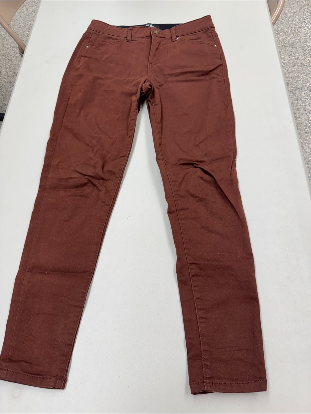 LuLaRoe Women's Skinny Jeans in Chocolate Brown elastic tummy control in waist